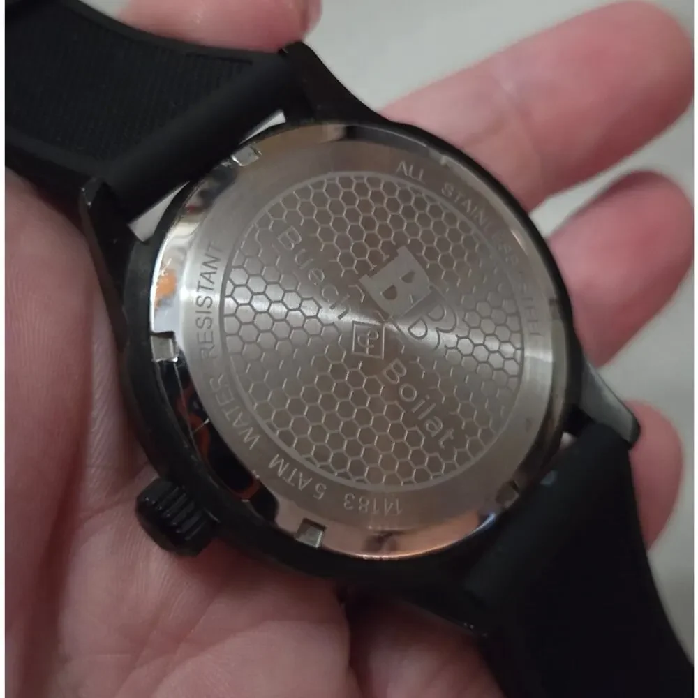 Buech & Boilat Black Gold WATCH 14183 Timer Rubber 5 ATM Water Resistant